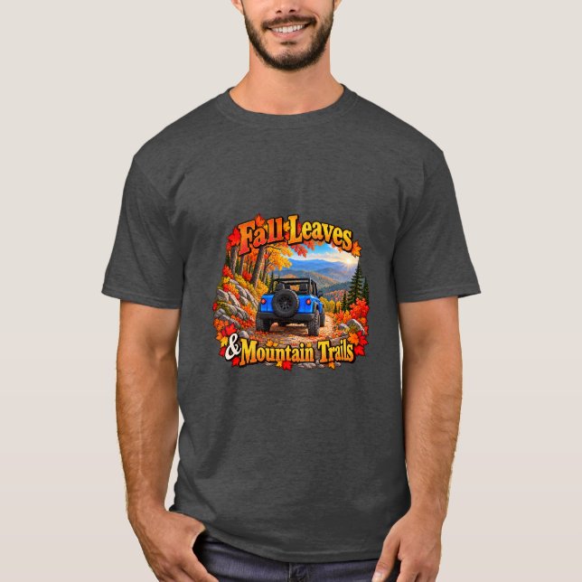 Camiseta Blue_Fall Leaves & Mt Trails (Anverso)