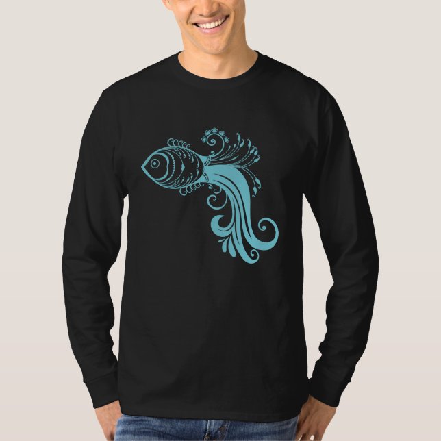 Camiseta Blue fish Pattern (Anverso)