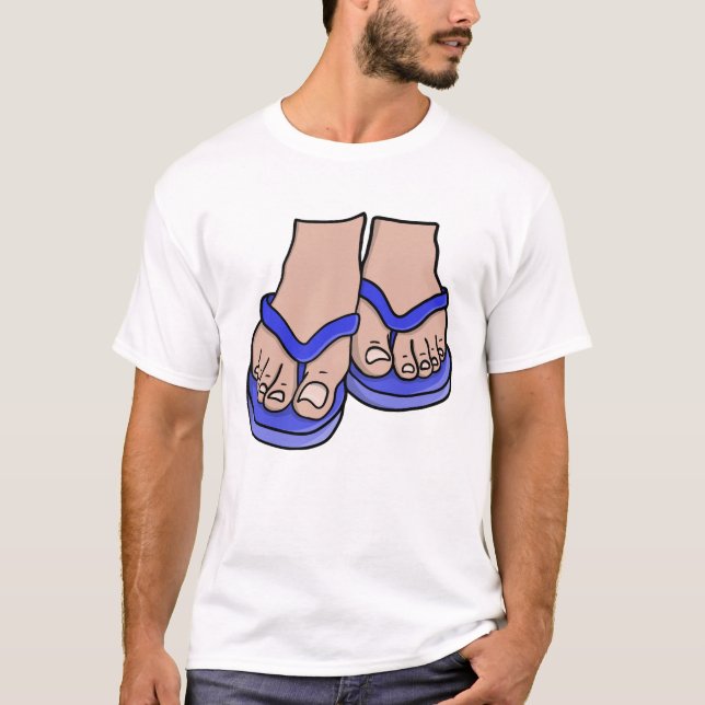 Camiseta Blue Flip Flop Feet (Anverso)