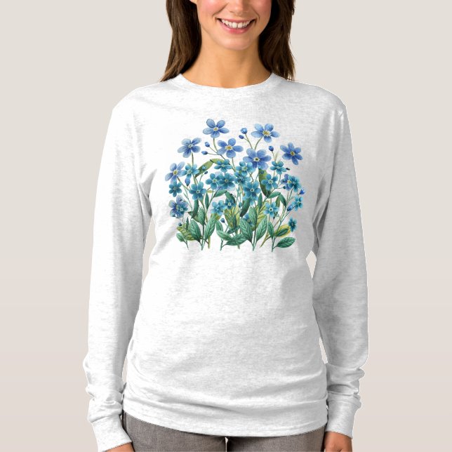 Camiseta Blue Floral  (Anverso)
