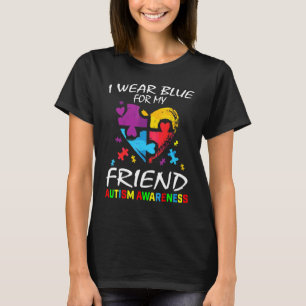 Camiseta Blue For Friend Autism Awareness Puzzle Heartap Gr