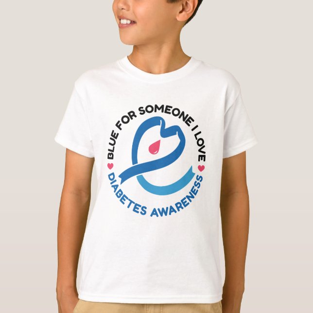 Camiseta Blue for Someone I Love – Diabetes Awareness (Anverso)