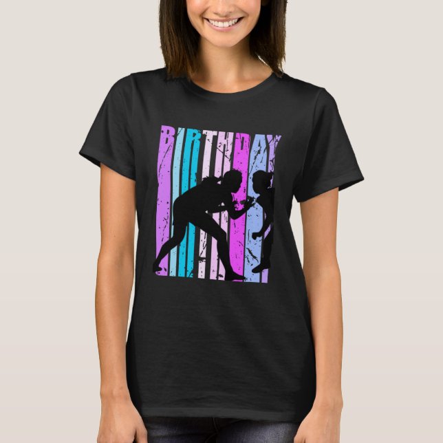 Camiseta Blue Girls Wrestling Wrestler Womens Grandaughter  (Anverso)