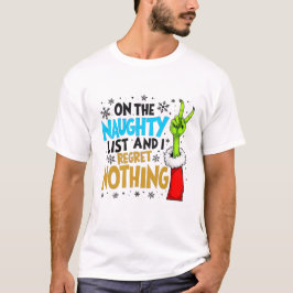 Camiseta Blue & Gold Naughty List Christmas Creature Design