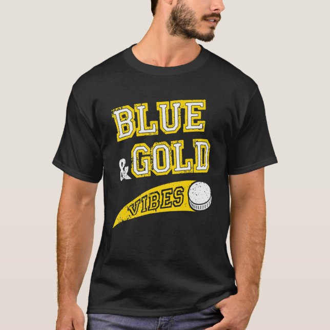 Camiseta Blue & Gold Vibes Hockey Team Fan (Anverso)