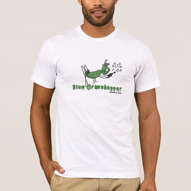 Camiseta Blue Grasshopper Tee - Quirky & Fun (Anverso)
