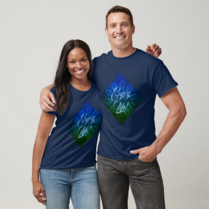Camiseta Blue Green Starburst Enjoy Life Design