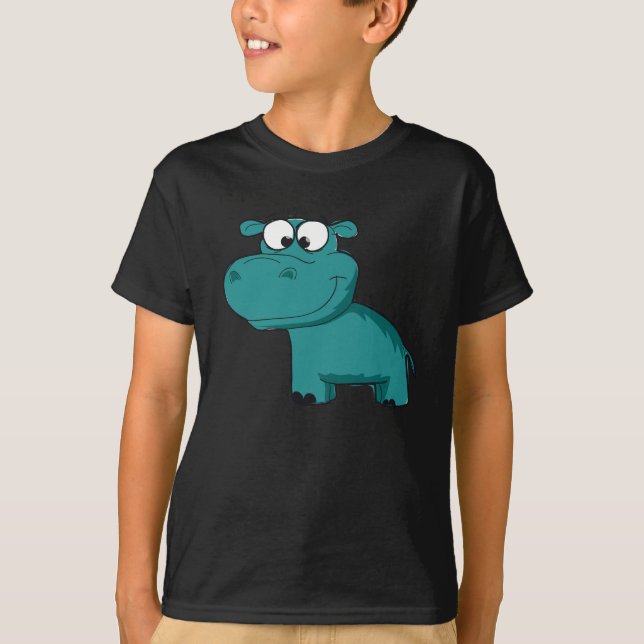 Camiseta Blue Happy Hippo (Anverso)