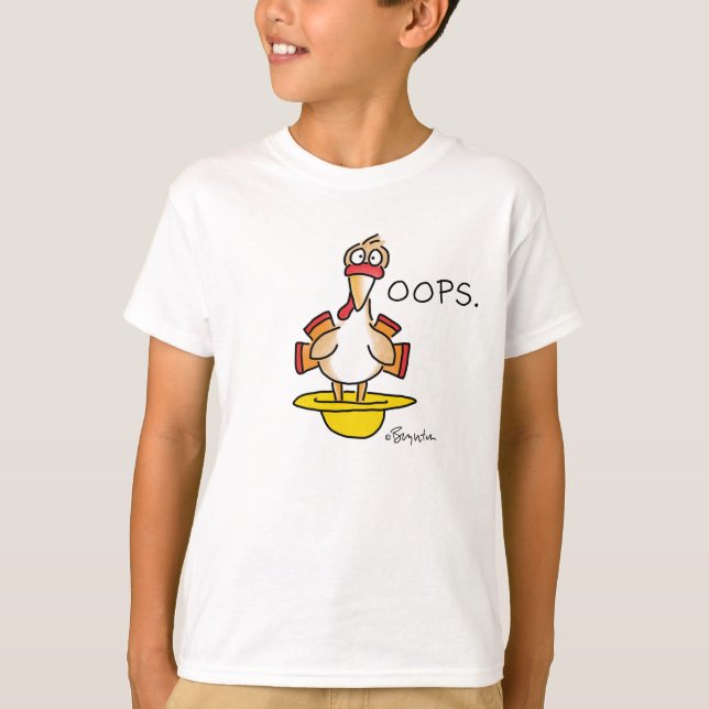 Camiseta BLUE HAT GREEN HAT RED HAT OOPS Sandra Boynton (Anverso)