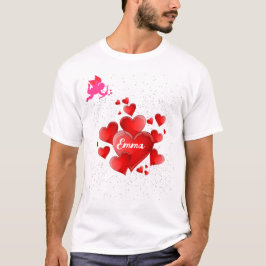 Camiseta Blue heart  romantic wallpaper