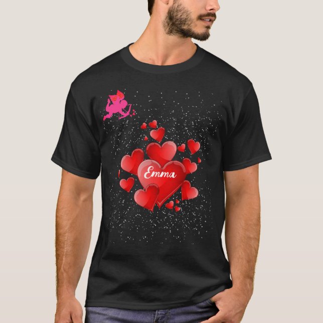 Camiseta Blue heart  romantic wallpaper (Anverso)