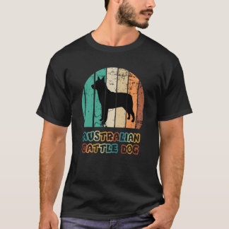 Camiseta Blue Heeler Australian Cattle Dog Vintage Sunset  