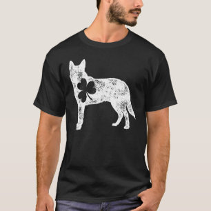 Camiseta Blue Heeler Día de San Patricio Trébol Australiano