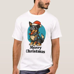 Camiseta Blue Heeler - Perro Boyero Australiano Navidad