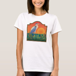Camiseta Blue heron at sunset