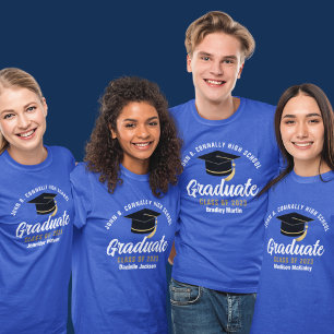 Camiseta Blue High School Graduate Custom 2023 Graduation