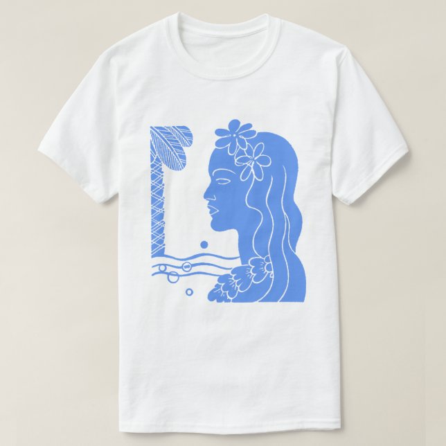 Camiseta Blue Hula Chica Head T-Shirt (Diseño del anverso)