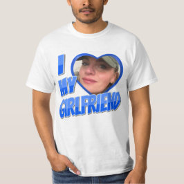 Camiseta Blue I Love My Girlfriend Photo T-Shirt
