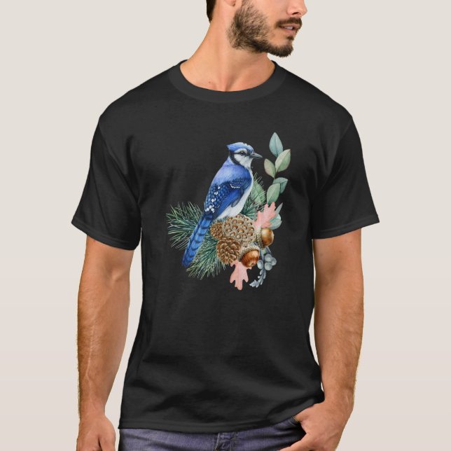 Camiseta Blue Jay Bird  Cute Birds Animal  Graphic (Anverso)