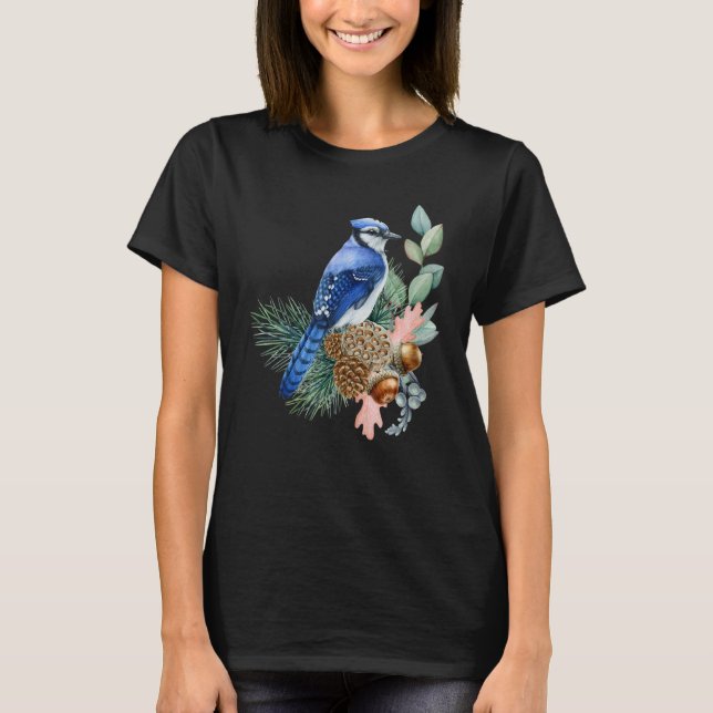 Camiseta Blue Jay Bird   Cute Birds Animal   Graphic (Anverso)