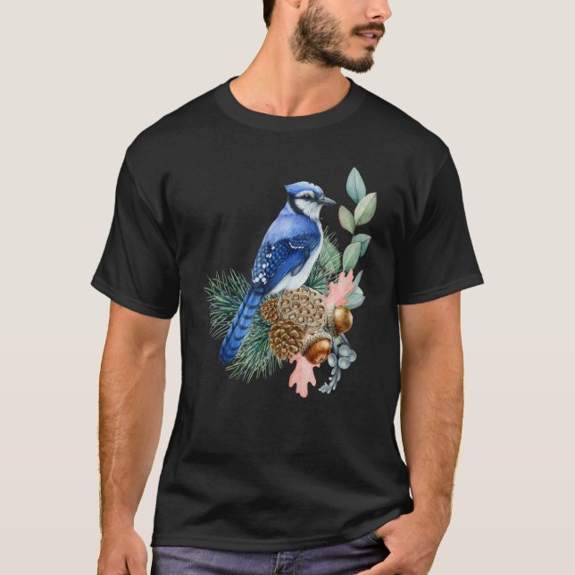 Camiseta Blue Jay Bird   Cute Birds Animal   Graphic (Anverso)