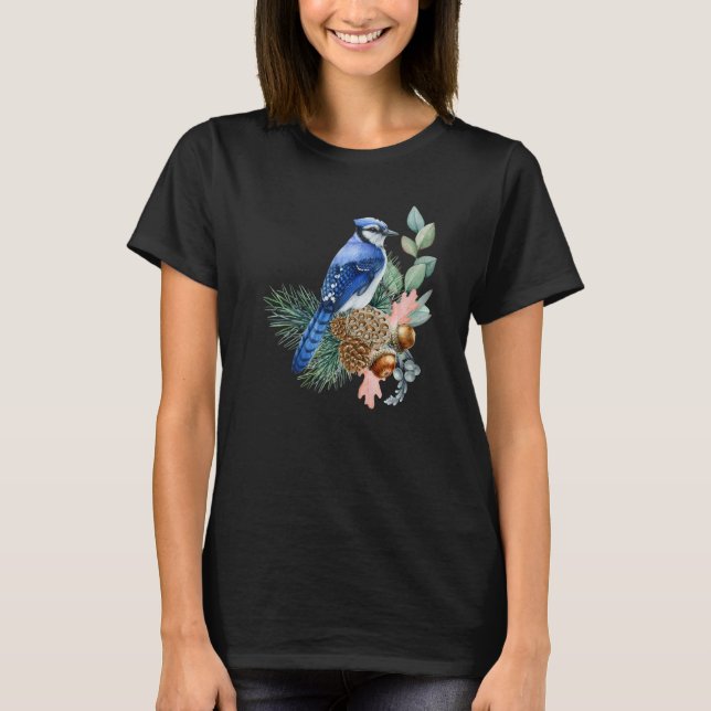 Camiseta Blue Jay Bird  Cute Birds Animal  Graphic (Anverso)