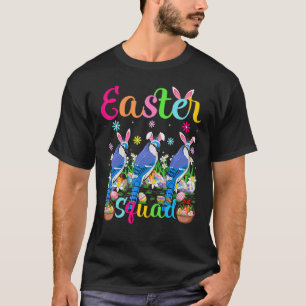 Camiseta Blue Jay Bunny Ear Easter Squad Blue Jay Bird Happ