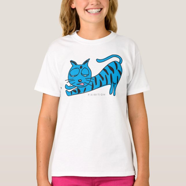 Camiseta Blue Kitty Stretch Girl T-Shirt (Anverso)