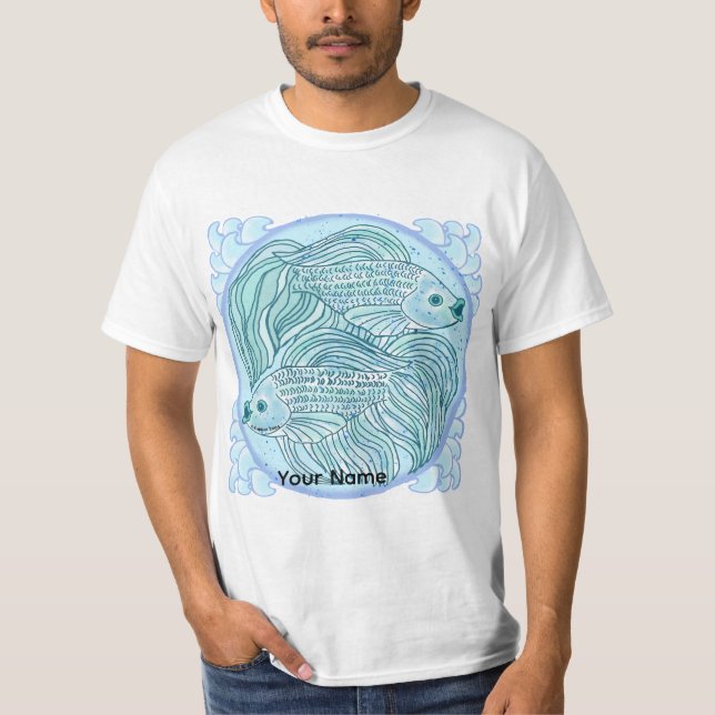 Camiseta Blue Koi Fish  (Anverso)