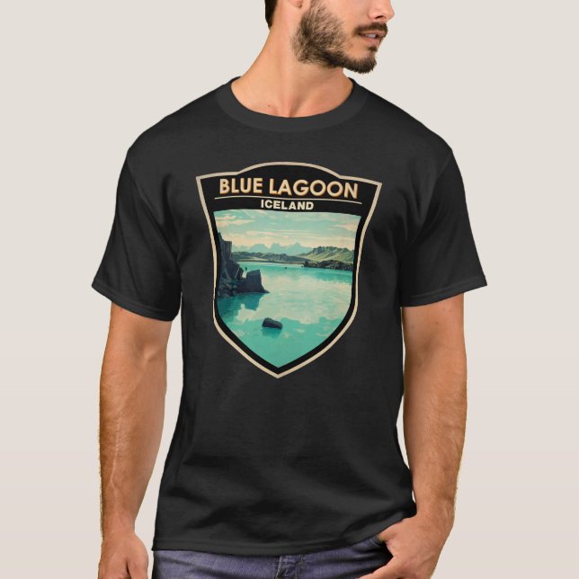 Camiseta Blue Lagoon Islandia Viaje al arte Vintage (Anverso)