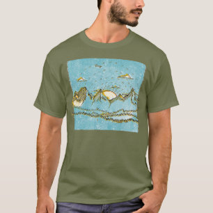 Camiseta Blue Landscaping Sunrise in The Mountains Nature