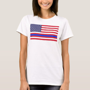 Camiseta "BLUE LINE FINO en BANDERA "