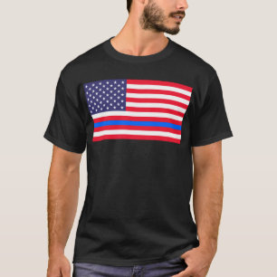 Camiseta "BLUE LINE FINO en BANDERA "