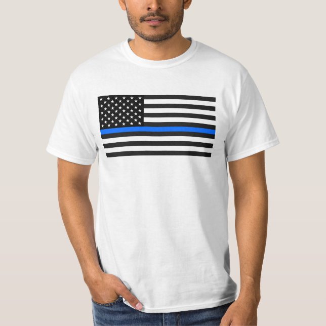 Camiseta "BLUE LINE FINO en BANDERA " (Anverso)