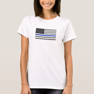 Camiseta "Blue Line fino" señala el t por medio de una