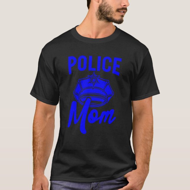 Camiseta Blue Line Police Mom Police Officer (Anverso)