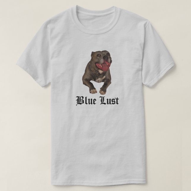 Camiseta Blue Lust Pitbull Shirt (Diseño del anverso)