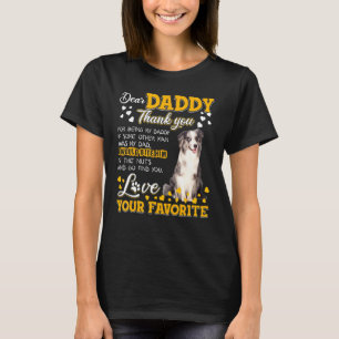 Camiseta Blue Merle Collie Dear Daddy Gracias Por Ser M