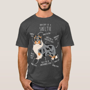 Camiseta Blue Merle Sheltie Shetland Sheepdog Anatomía 2
