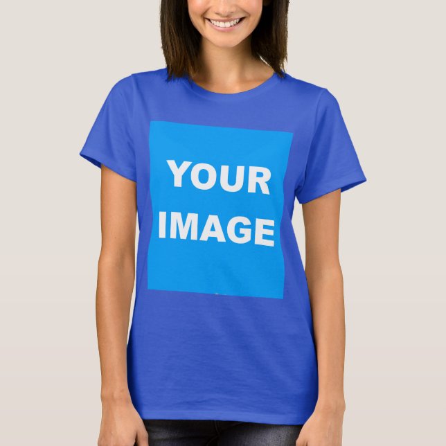 Camiseta Blue Modern Añadir tu imagen personalizada (Anverso)