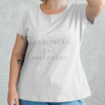 Camiseta Blue Modern Rainbow and stars White Baby Shower<br><div class="desc">Presentamos mi impresionante colección de Baby Shower de las Estrellas Arcoiris, una manera mágica y encantadora de celebrar la inminente llegada de tu pequeño paquete de alegría! Esta encantadora colección está diseñada para crear un ambiente caprichoso lleno de alegría y maravilla, dejando una impresión duradera en todos sus huéspedes. 🌈...</div>
