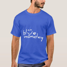 Camiseta Blue monday. Blauwe maandag met glimlach.