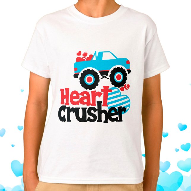 Camiseta Blue Monster Truck Heart Crusher Valentine (Subido por el creador)