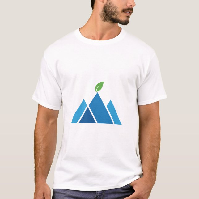 Camiseta Blue Mountain Leaf Nature Eco Adventure T-Shirt (Anverso)