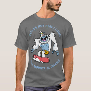 Camiseta Blue Mountain, Ontario Yeti Snowboard Vacation