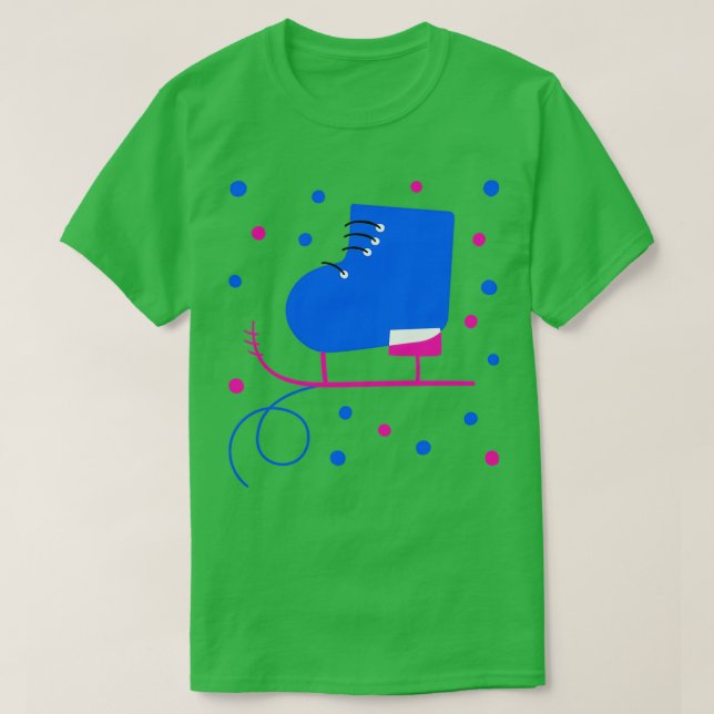 Camiseta Blue Neon Skates (Diseño del anverso)