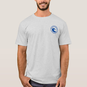 Camiseta Blue Ocean Wave Circle Design Hampton Beach