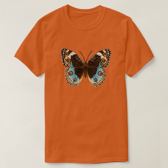 Camiseta Blue Pansy Butterfly  (Diseño del anverso)