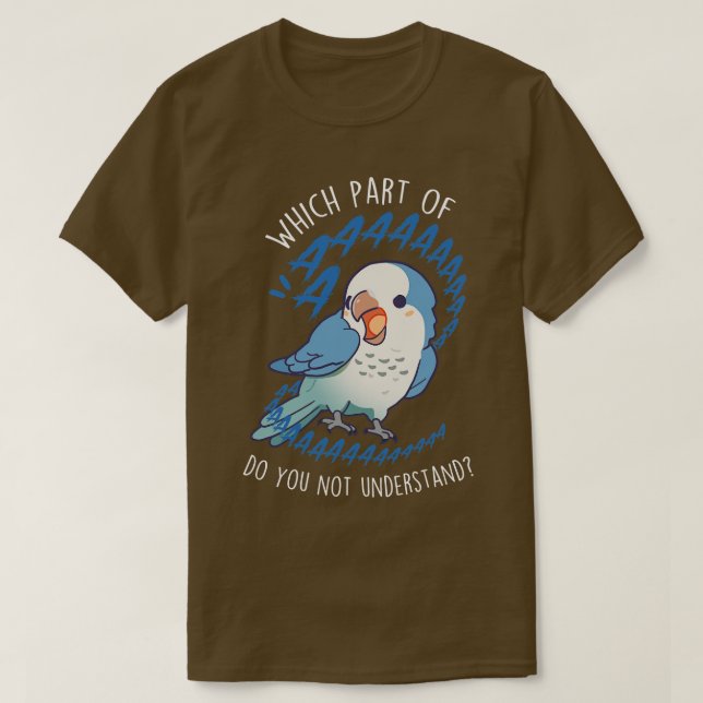Camiseta Blue Quaker Parrot Aaaa (Diseño del anverso)