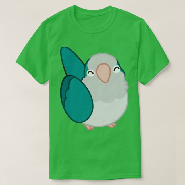 Camiseta Blue Quaker Parrot Borb (Diseño del anverso)